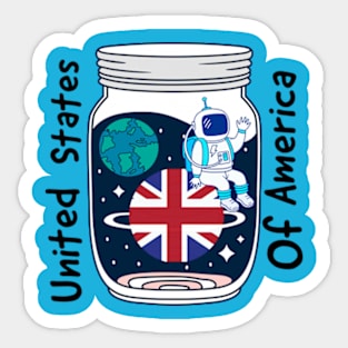 Usa planet Sticker